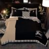 Burberry Black-Cream Luxury Brand Bedding Set