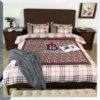 Burberry Brown Duvet Cover Pillow Cases Quilt Bedding Set- Limited Edition