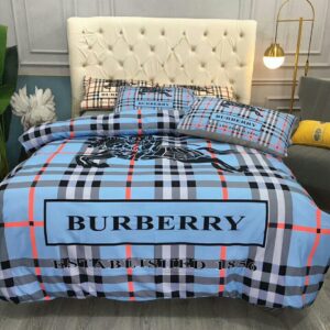 Burberry Checked Blue Bedding Set