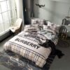 Burberry Checked Khaki Bedding Set
