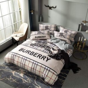 Burberry Checked Khaki Bedding Set