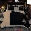 Burberry Khaki Black Quilt Bedding Set