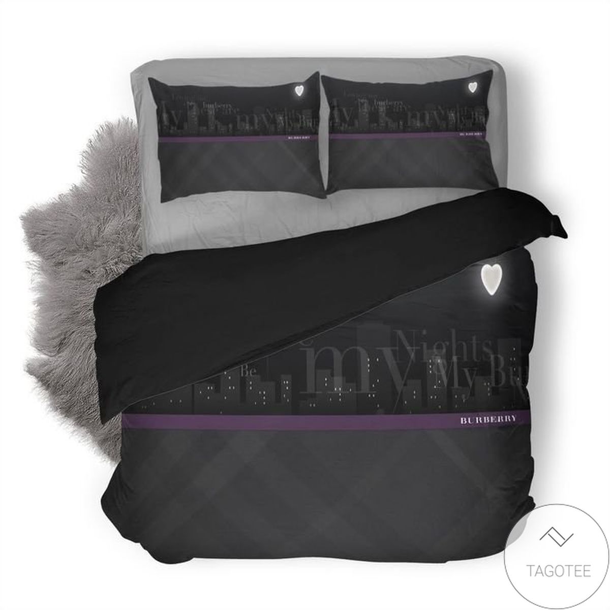 Burberry Logo All Black Bedding Set Burberry Logo All Black Bedding Set