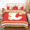 Calgary Flames Duvet Cover Bedding Set-