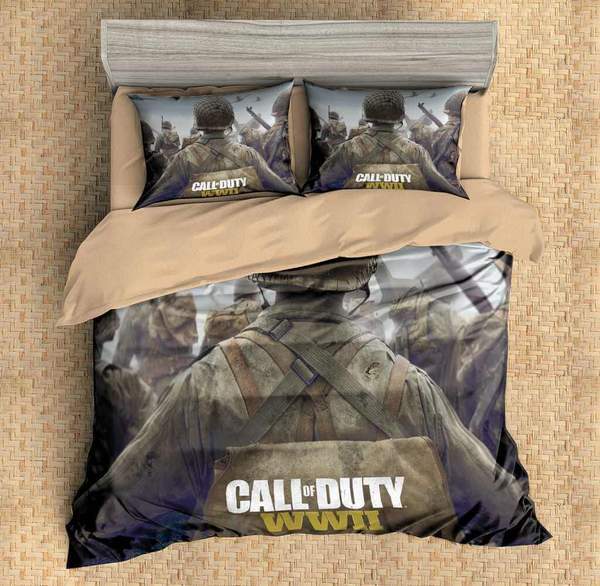 Call Of Duty Ww2 linen Duvet Cover and Pillowcase Set Bedding Set Call Of Duty Ww2 linen Duvet Cover and Pillowcase Set Bedding Set