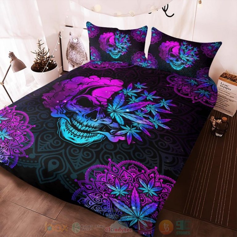 Cannabis-Skull-Galaxy-Bedding-Set-1