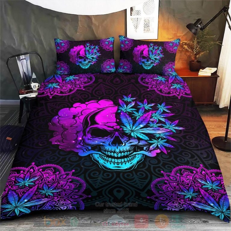 Cannabis-Skull-Galaxy-Bedding-Set-2
