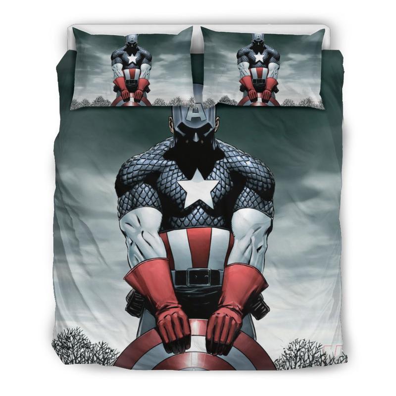 Captain America Duvet Cover and Pillowcase Set Bedding Set 710 Captain America Duvet Cover and Pillowcase Set Bedding Set 710