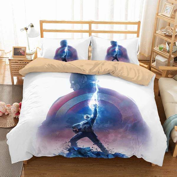 Captain America Duvet Cover and Pillowcase Set Bedding Set 780 Captain America Duvet Cover and Pillowcase Set Bedding Set 780