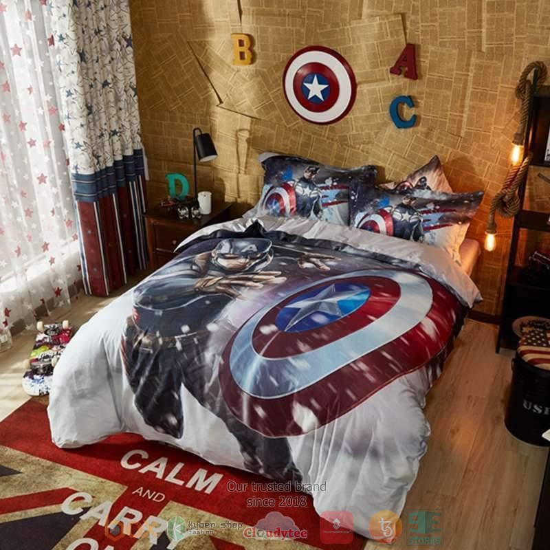 Captain America Marvel Comics Bedding Set Captain America Marvel Comics Bedding Set