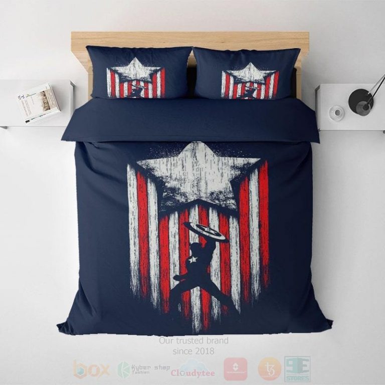 Captain-America-Usa-Flag-Embossed-Bedding-Set-1