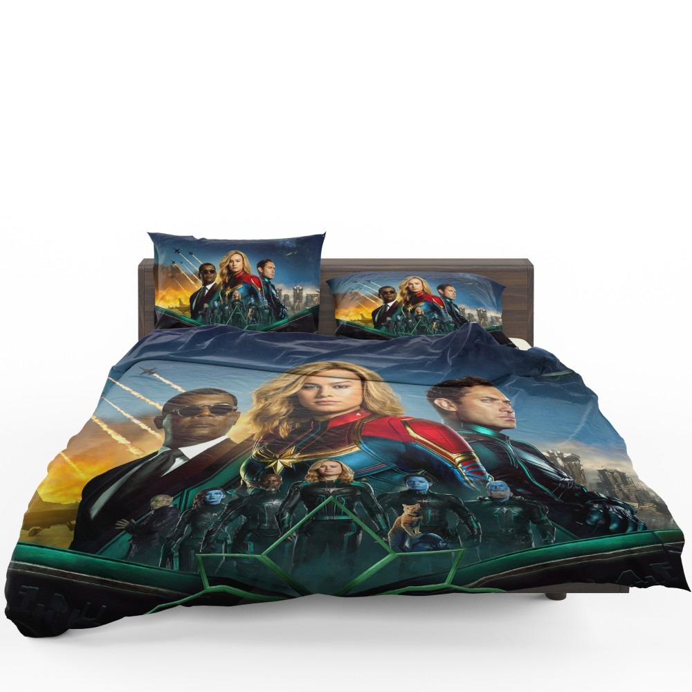 Captain Marvel Movie Carol Danvers Nick Fury Yon-Rogg Marvel Bedding Set Captain Marvel Movie Carol Danvers Nick Fury Yon-Rogg Marvel Bedding Set