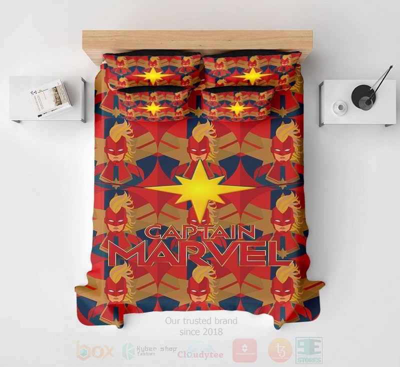 Captain-Marvel-Star-Mightiest-Hero-Sleek-Quality-Bedding-Set-2