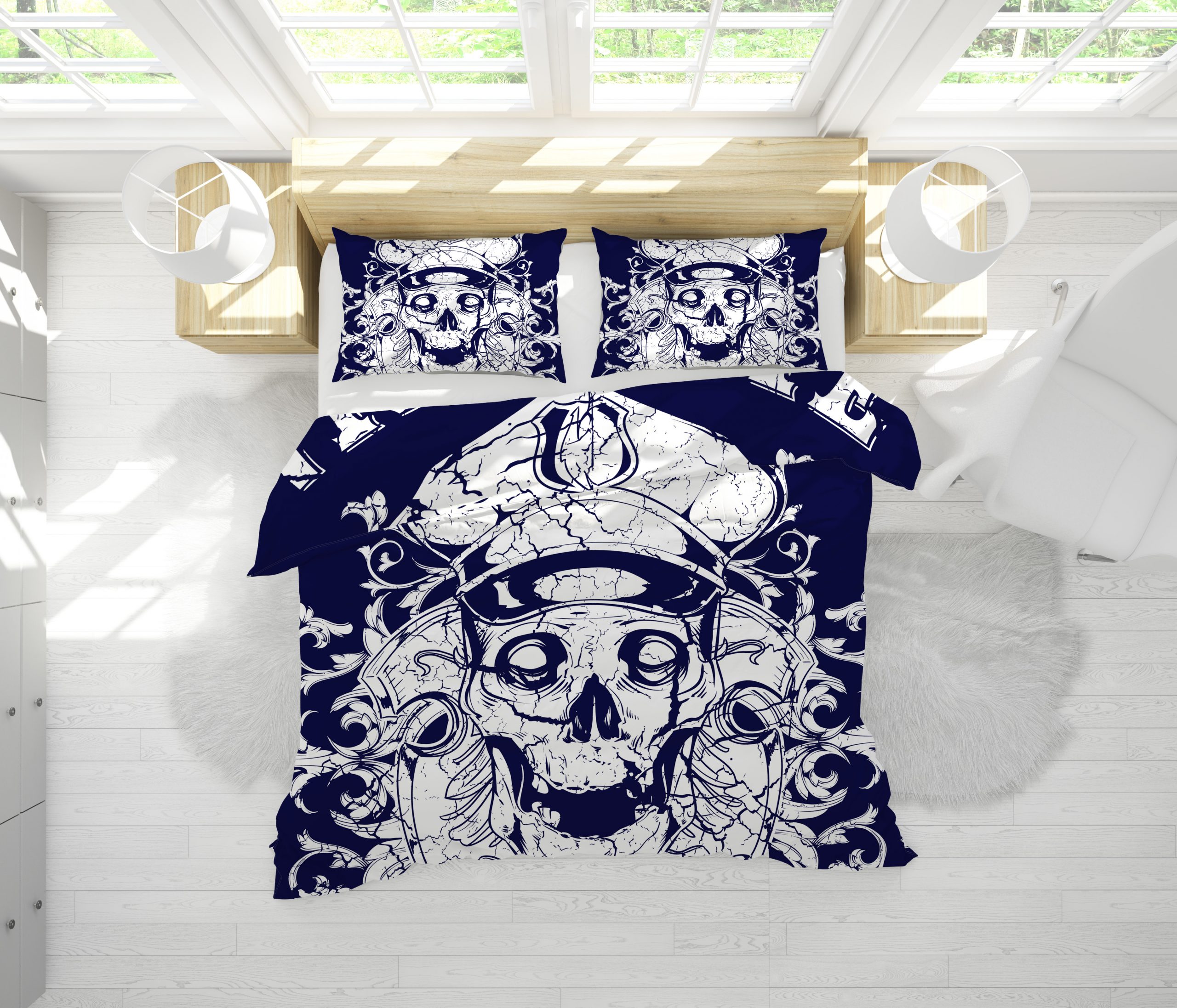 Captain Skull Duvet Cover and Pillowcase Set Bedding Set Captain Skull Duvet Cover and Pillowcase Set Bedding Set