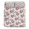 Cartoon Happy Dairy Cow Pattern Print Duvet Cover and Pillowcase Set Bedding Set