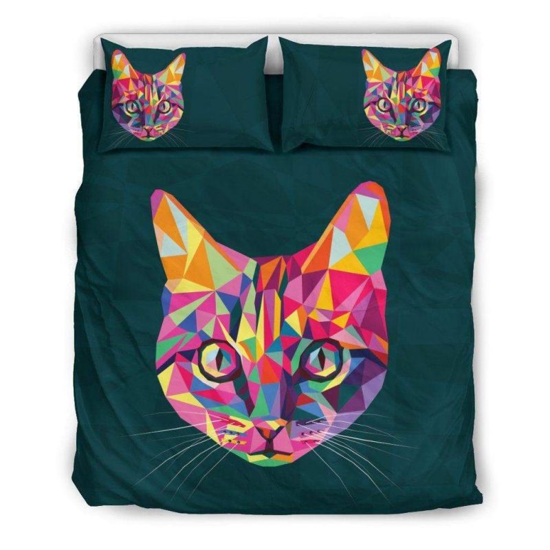 Cat In Pop Art Colors Duvet Cover and Pillowcase Set Bedding Set Cat In Pop Art Colors Duvet Cover and Pillowcase Set Bedding Set