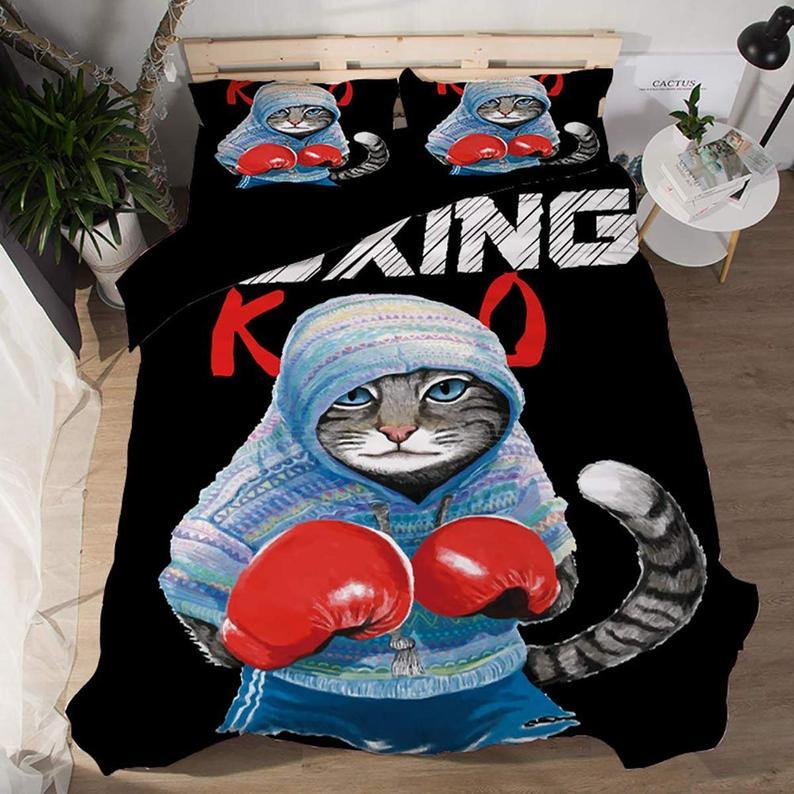 Cat Pattern Duvet Cover and Pillowcase Set Bedding Set Cat Pattern Duvet Cover and Pillowcase Set Bedding Set