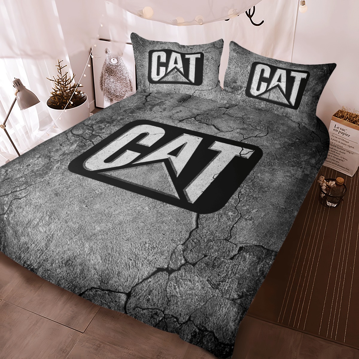 Caterpillar Cat Cracked Art Bedding Set Caterpillar Cat Cracked Art Bedding Set