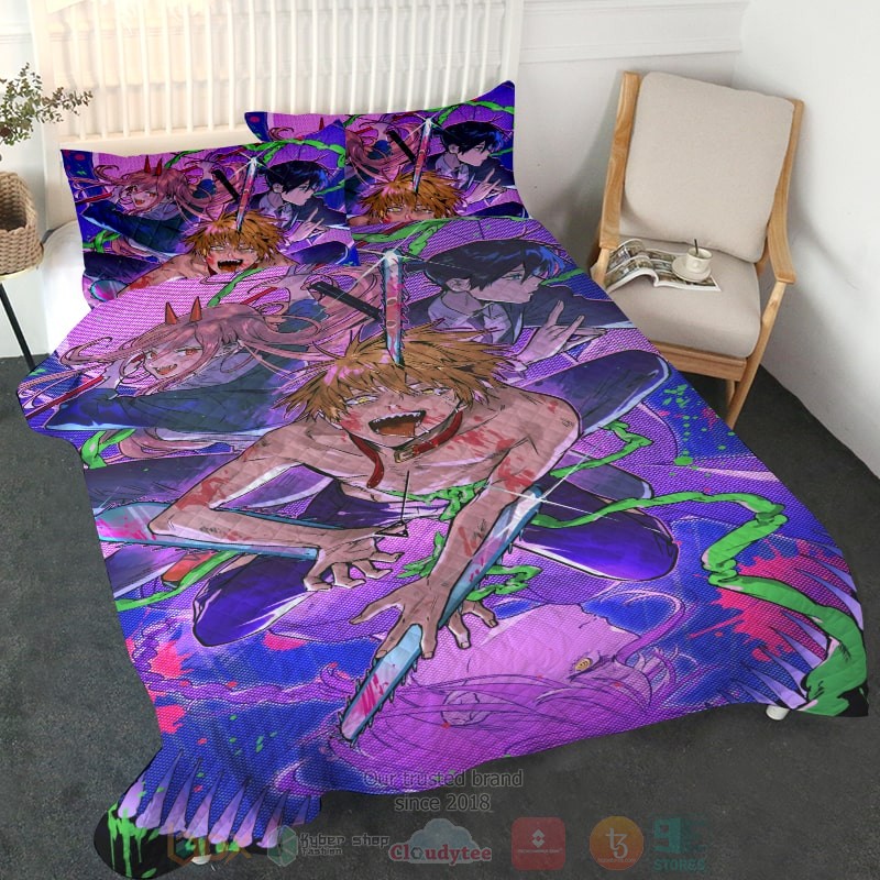 Chainsaw Man Denji Pochita Chainsaw Devil Bedding Set Chainsaw Man Denji Pochita Chainsaw Devil Bedding Set