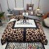 Chanel Luxury Brand Leopard Pattern Bedding Set