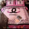 Chanel Luxury Brand Pink Bedding Set