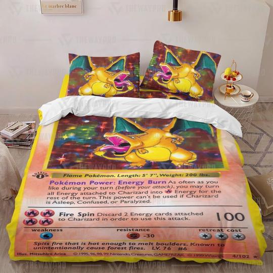 Charizard-Card-Pokemon-Bedding-Set-2