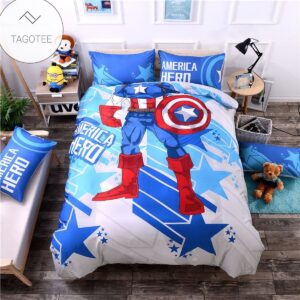 Cheerful Captain America Duvet Cover Bedding Set