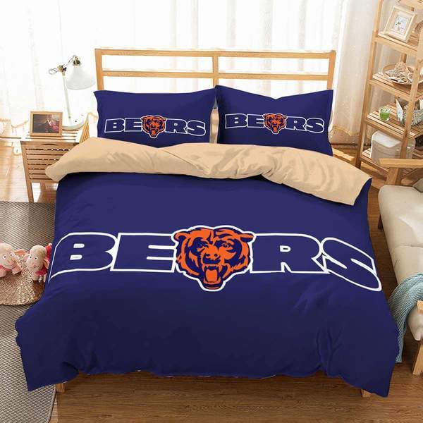 Chicago Bears Duvet Cover and Pillowcase Set Bedding Set 589 Chicago Bears Duvet Cover and Pillowcase Set Bedding Set 589