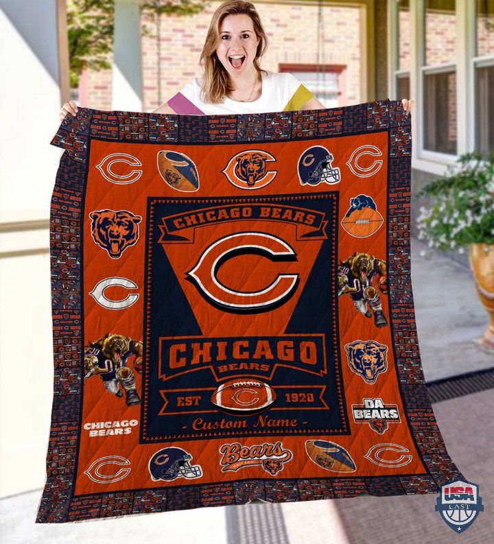 Chicago Bears Nfl Logo History Personalized Bedding Set Chicago Bears Nfl Logo History Personalized Bedding Set