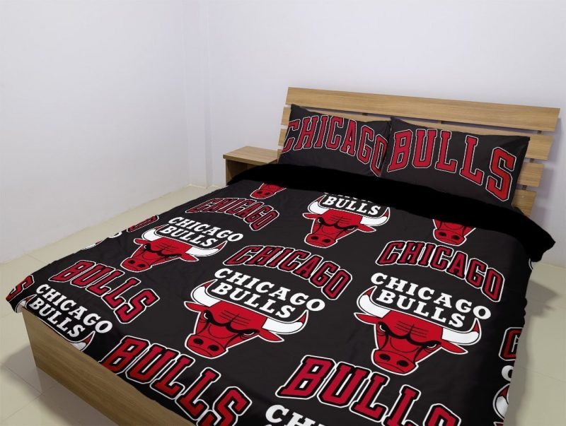 Chicago Bulls Duvet Cover and Pillowcase Set Bedding Set 145 Chicago Bulls Duvet Cover and Pillowcase Set Bedding Set 145