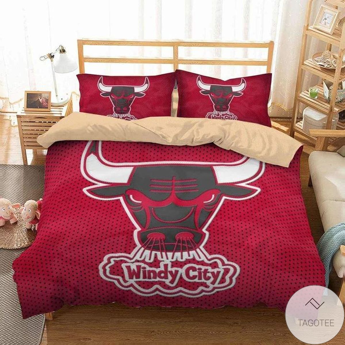Chicago Bulls Logo Windy City Bedding Set Chicago Bulls Logo Windy City Bedding Set