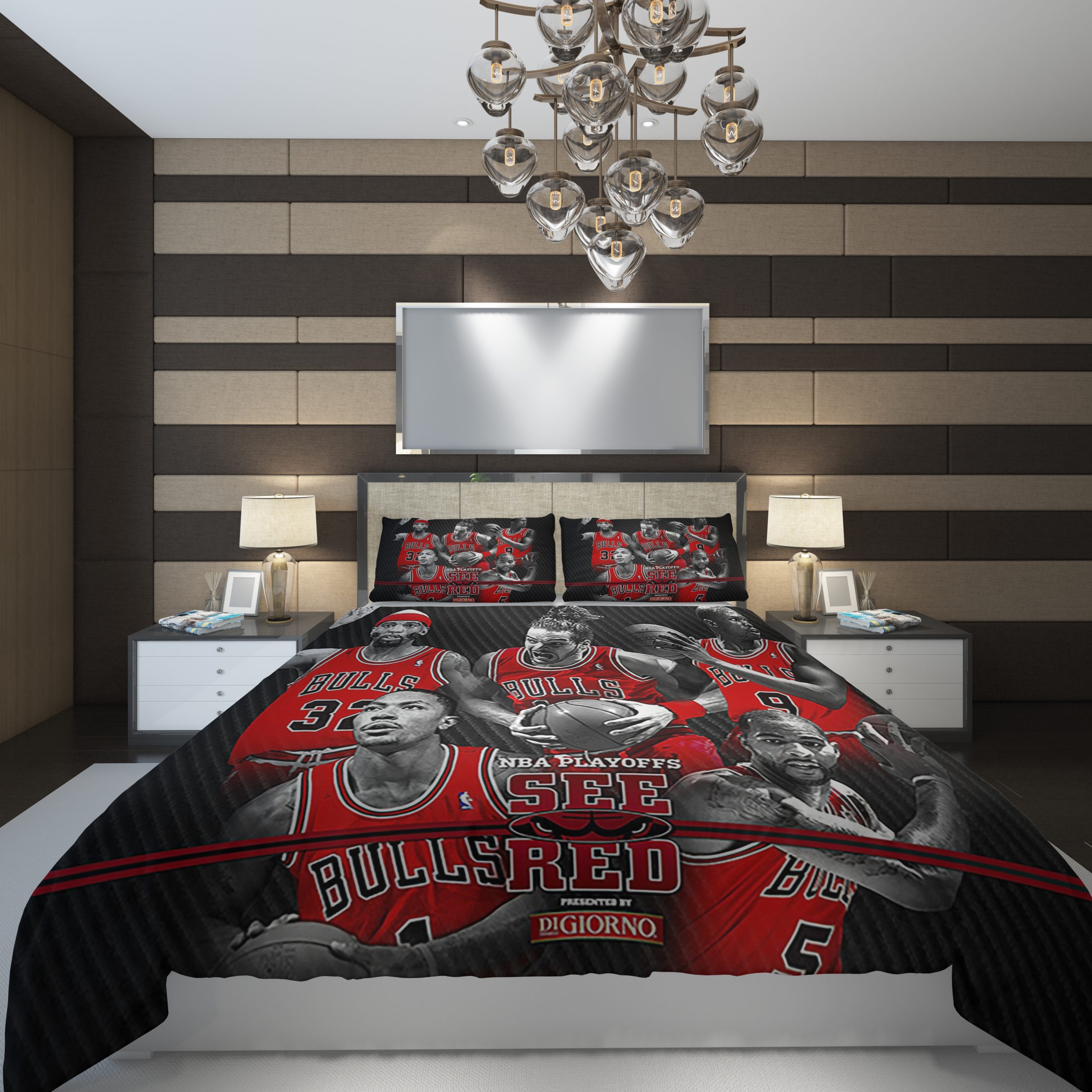 Chicago Bulls team NBA Basketball ize Duvet Cover and Pillowcase Set Bedding Set Chicago Bulls team NBA Basketball ize Duvet Cover and Pillowcase Set Bedding Set