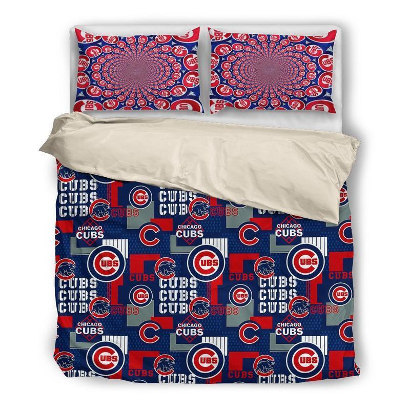 Chicago Cubs Duvet Cover and Pillowcase Set Bedding Set 114 Chicago Cubs Duvet Cover and Pillowcase Set Bedding Set 114