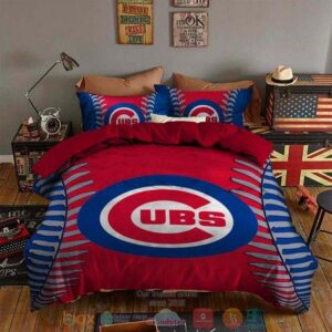 Chicago Cubs Mlb Logo Bedding Set