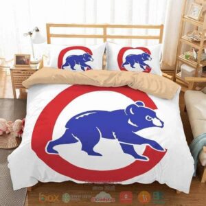 Chicago Cubs Mlb White Bedding Set