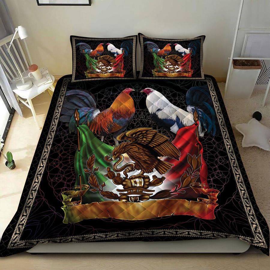 Chickens Eagle Mexican Pride Bedding Set Chickens Eagle Mexican Pride Bedding Set