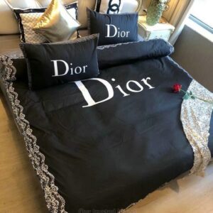 Christian Dior Black Inspired Bedding Set