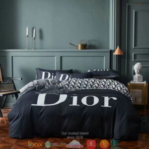 Christian Dior Black White Duvet Cover Bedding Set