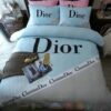 Christian Dior Blue-Grey Inspired Bedding Set