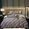 Christian Dior Grey Logos Inspired Bedding Set