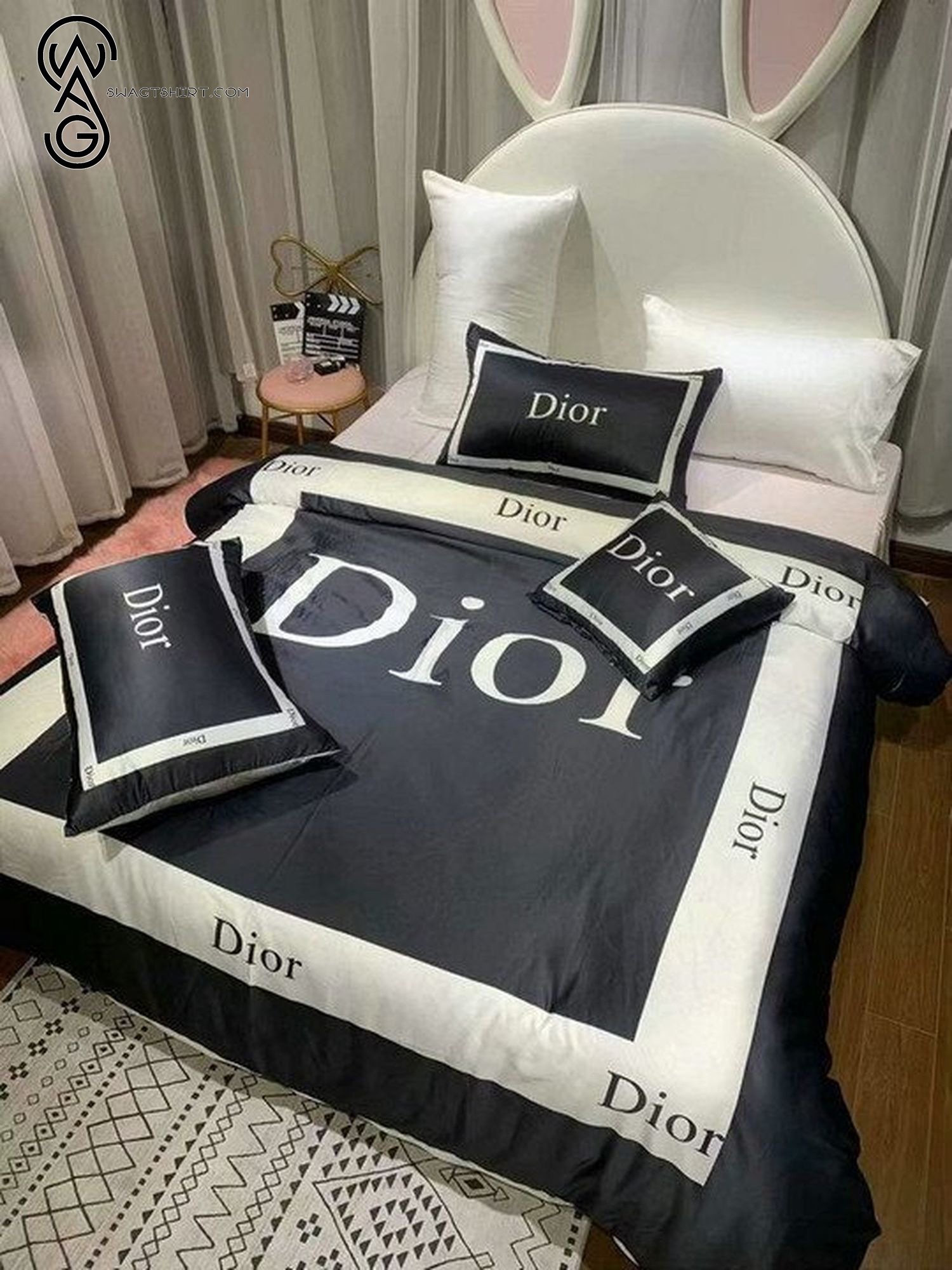 Christian Dior Monogram Full Print Bedding Set Christian Dior Monogram Full Print Bedding Set