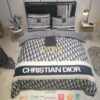 Christian Dior Navy White Duvet Cover Bedding Set
