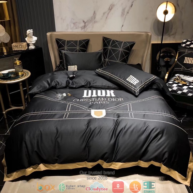 Christian Dior Paris Black Duvet Cover Bedding Set Christian Dior Paris Black Duvet Cover Bedding Set