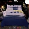 Christian Dior Paris Blue Pink Quilt Bedding Set