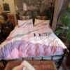Christian Dior Pink-White Inspired Bedding Set