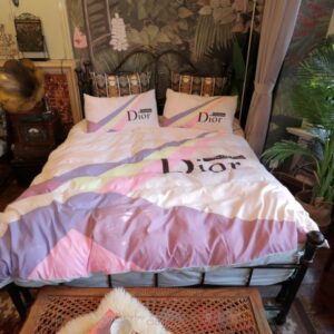 Christian Dior Pink-White Inspired Bedding Set