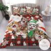 Christmas Cats Over Printed Bedding Set-