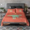 Christmas Super Dino Color Overlap Kids Animal Bedding Set
