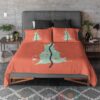 Christmas Tree Glow Embossed Lights Art Bedding Set