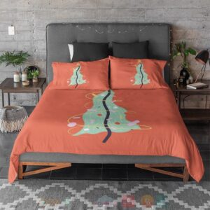 Christmas Tree Glow Embossed Lights Art Bedding Set